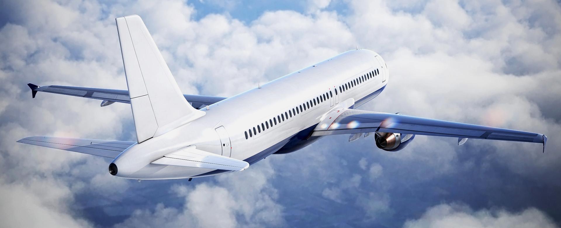 Airliner A320 Flying Bottom