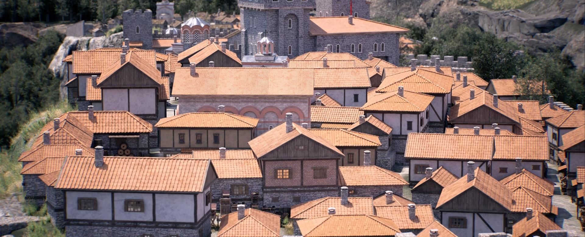 3D Restoration of a medieval city street