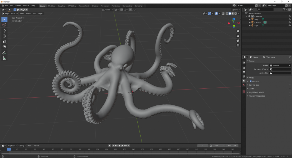 Blender 3D Interface