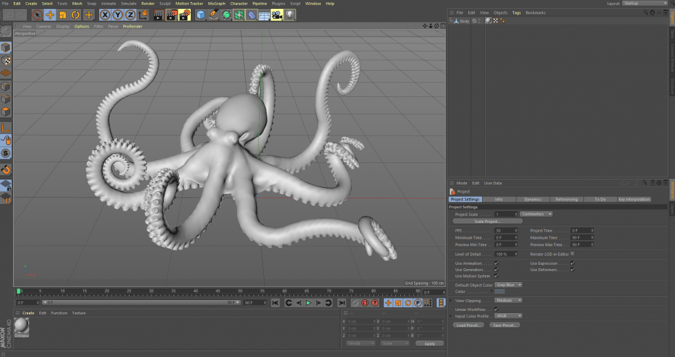 Maxon Cinema 4D Interface