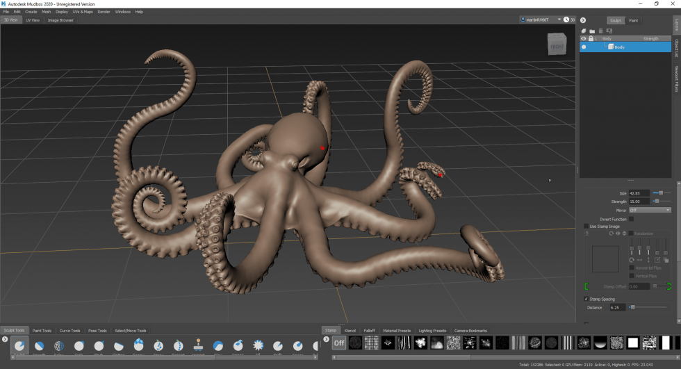 Autodesk Mudbox Interface